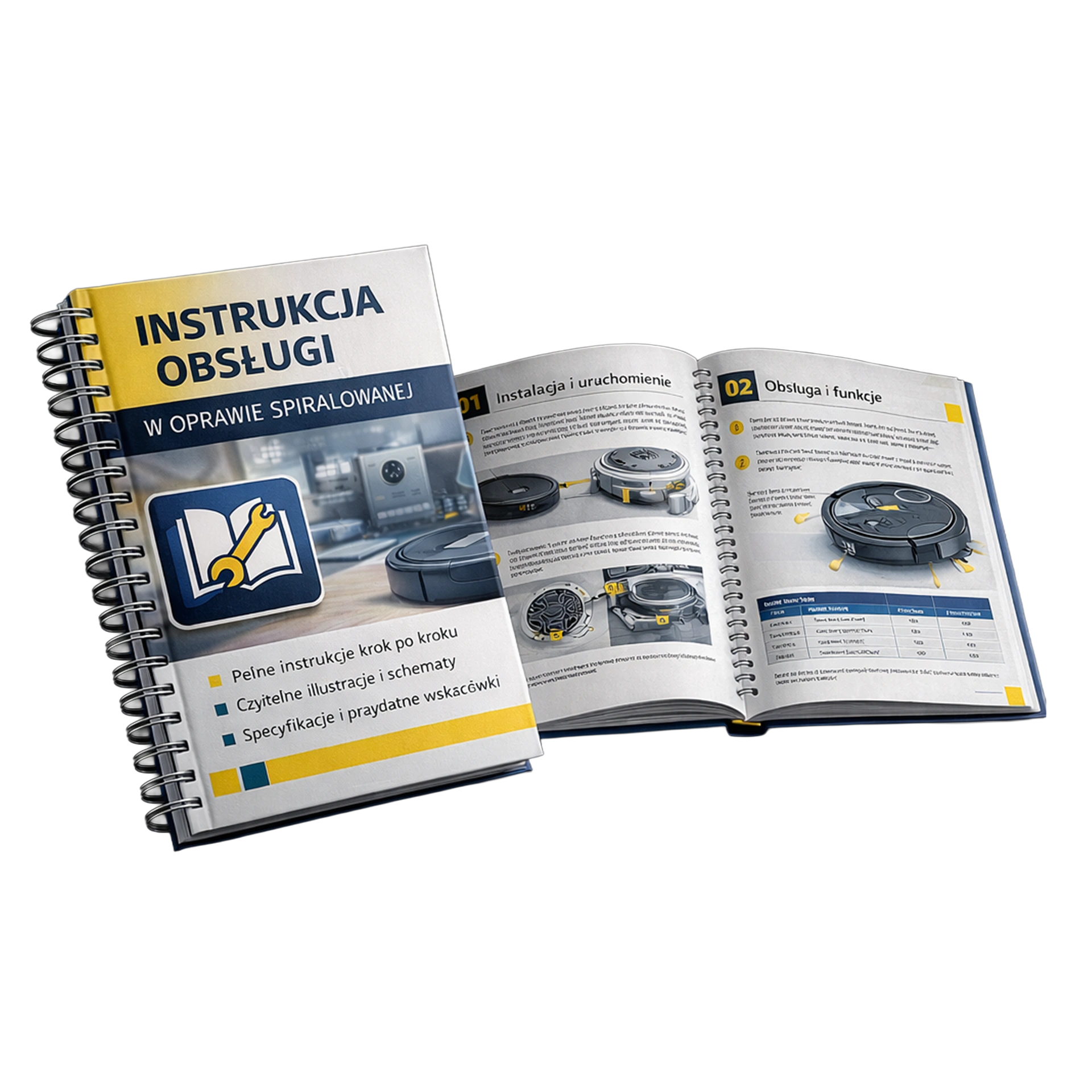 Instrukcja obsługi w oprawie spiralowanej